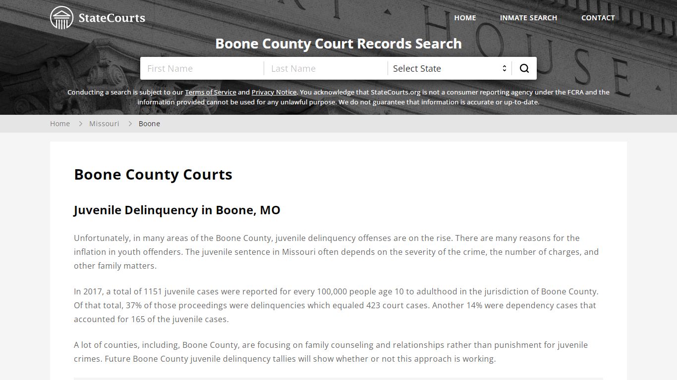 Boone County, MO Courts - Records & Cases - StateCourts