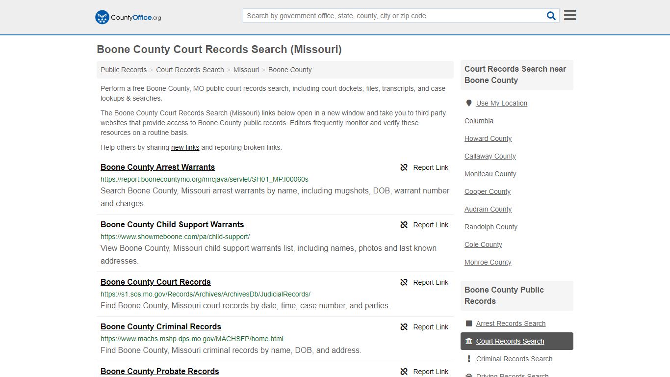 Court Records Search - Boone County, MO (Adoptions ...